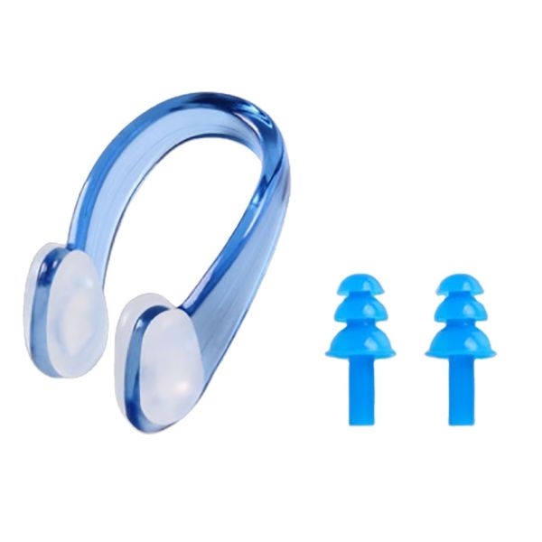 Eco Friendly Silicone Nose Clip and Ear Plugs for Waterproof Hearing Protection in Swimming
