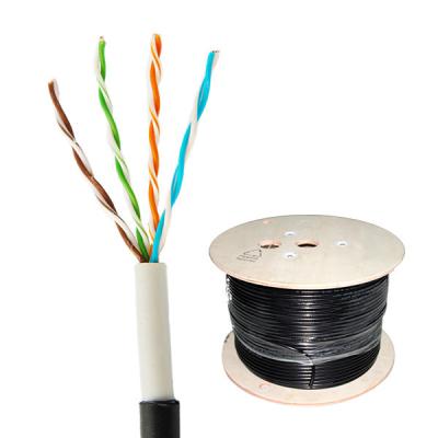 UTP Cat 5e Lan Cable Outdoor Network Cable Solid 24AWG PE+PVC Waterproof 1000FT