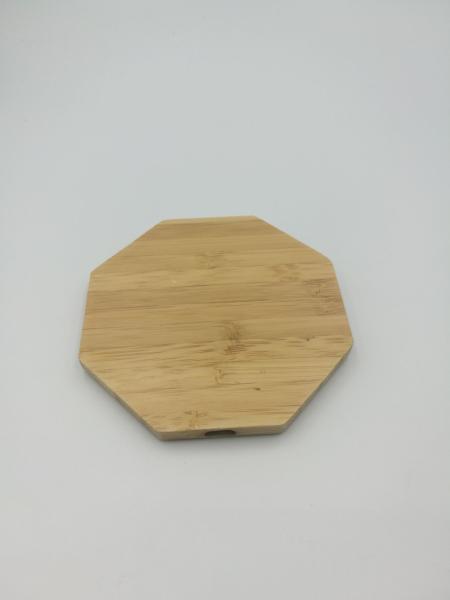 Dual USB Bamboo Made Sexangle 10W fast Charging Portable Wireless Charger 9V 2-3A