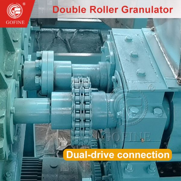Double Roller Pelletizer Organic Fertilizer Granulator For Large Farms