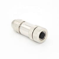 M12 Conectores metálicos IEC 61076-2-101 Conector de campo de 8 pines estándar femenino