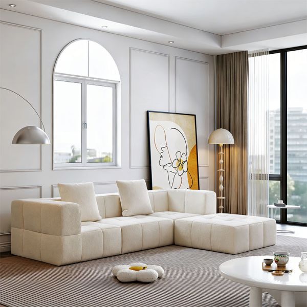 Vacuum Pack Sectional Couches Luxury Living Room White Cloud Sofa Modular Compressed Sofa Set Furniture
