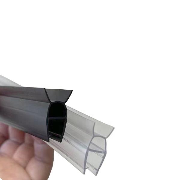 Silencio de porta de chuveiro de vidro a vidro com balanço vertical transparente para tela sem quadro de PVC em linha