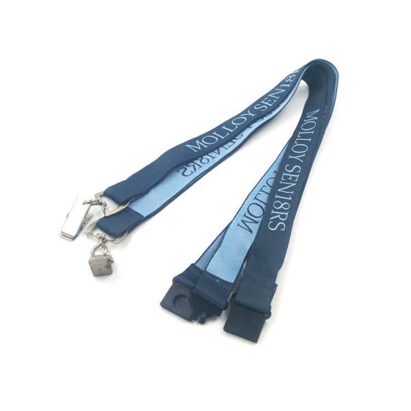 Two Tone Jacquard Badge Neck Strap , Eco - Friendly Custom Neck Lanyard