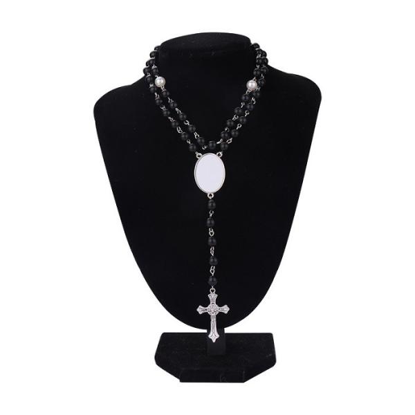 DIY Photo Insert Sublimation Rosary Beads Necklace Custom Rosary Necklace