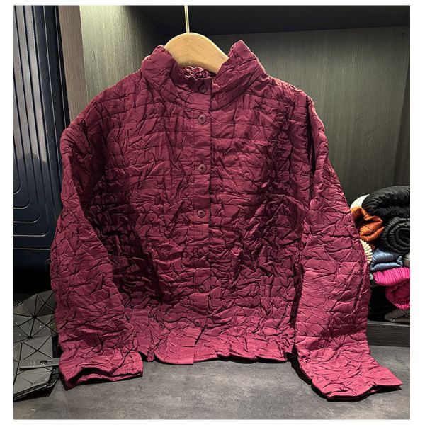 New Winter Single-Breasted Quilted Coat Versatile Slimming Warm Top Stand-Up Collar Long Designed Vintage Simple Solid Color