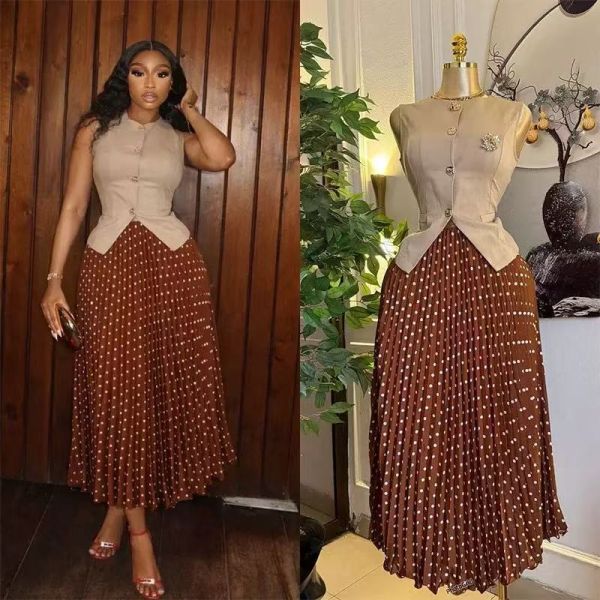 Sleeveless Pleated Skirt Set - Stylish and Comfortable Women's Fashion