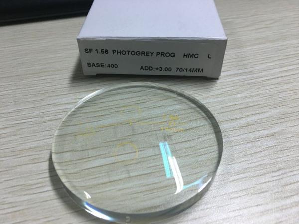Grey / Brown Photochromic Progressive Lenses Blank 75mm Diameter 1.56 Index