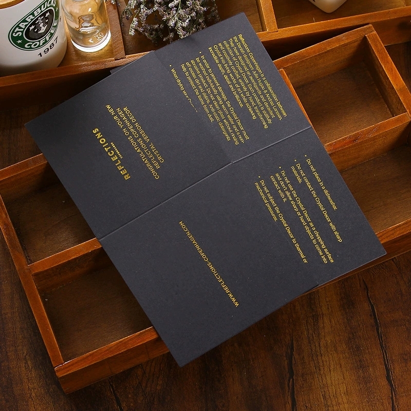 Foil Stamped Folded Business Cards With Special Paper For Luxury Branding