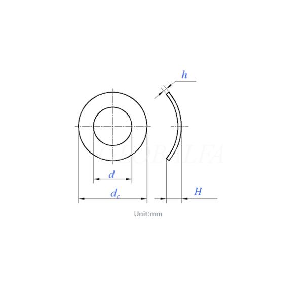 DIN137 GB860 Curved Spring Washers Stainless Steel Alloy Steel Plain / Galvanization