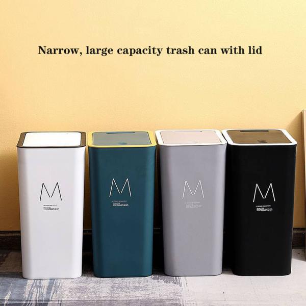 Slot Preferred Manufacturers Spot Rectangular Narrow Household Plastic Trash Can