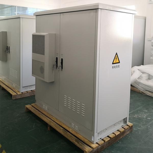 Front Two 2 Doors Outdoor Telecom Cabinet With AC Heat Insulation