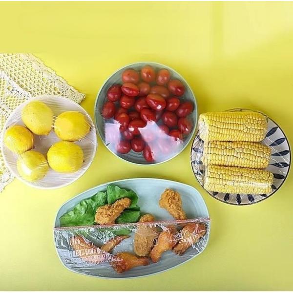 Customization Home Kitchen Used Food Grade Plastic Cover with Elastic Band PE Cover