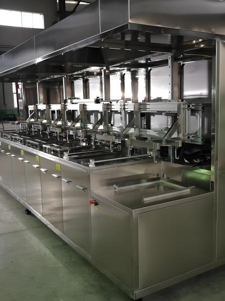 11 Tanks Ultrasonic Cleaning Line Automatic Ultrasonic Cleaner For Glass Plates