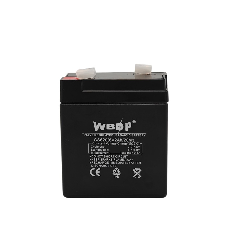 Maintenance Free 6V 2Ah Lead Acid Battery Compact Sealed VRLA Battery Lightweigh