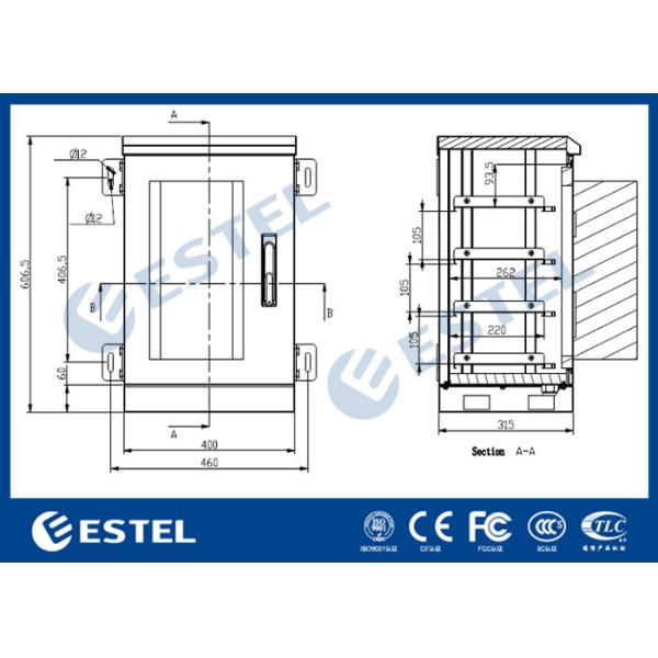 Приложение сети небольшого размера на открытом воздухе, на открытом воздухе шкаф ИП55 данных с одним парадным входом