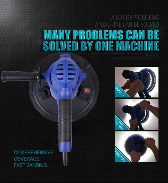 350w Black Colour Self Contained Dust Free Sanding Machine Vacuum Wall Putty Grinder Machine
