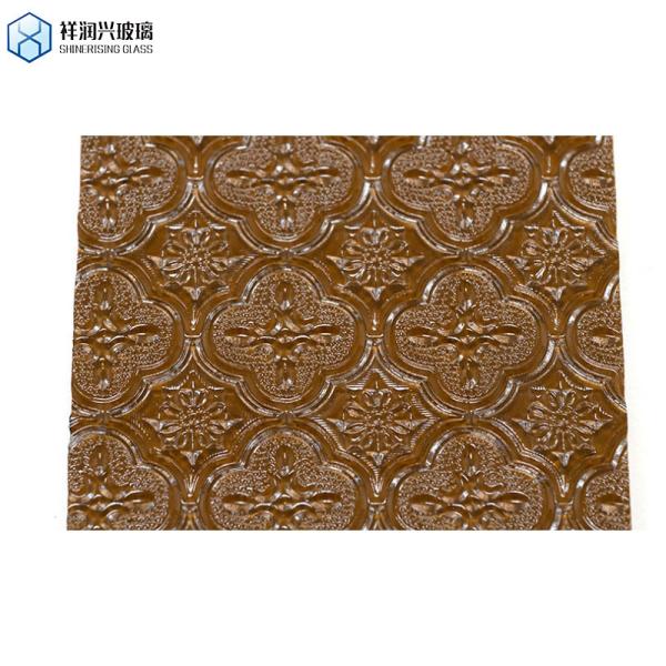 Brown Patterned Glass Shinerising 3mm 5mm 1830*2440new Technology Style Glass Embossed Glass