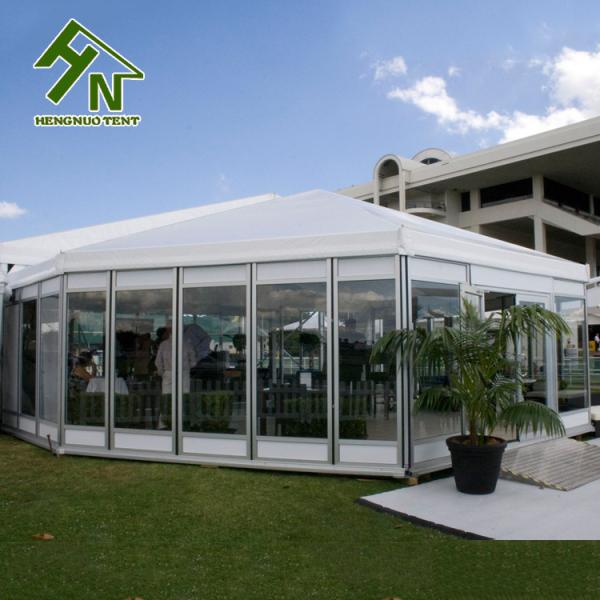 Aluminium Frame Hexagon Marquee Tent Gazebo Canopy With Glass Walls
