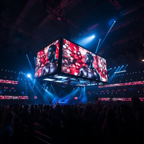 Висячий спортивный светодиодный щит стадион 6500nits P5 Внутренний светодиодный дисплей