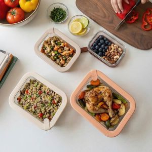 plastic-free glass food storage set with lfgb certificate for Zero-Waste & Sustainable Lifestyle Retailers