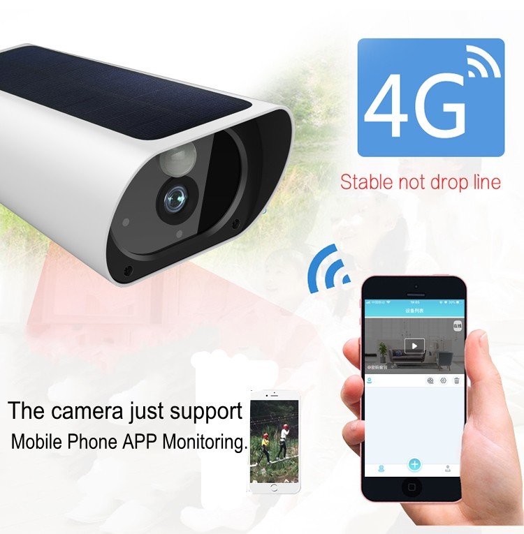 камера слежения Ourdoor IP67 1080P 4G солнечная Wifi с обнаружением движения ночного видения