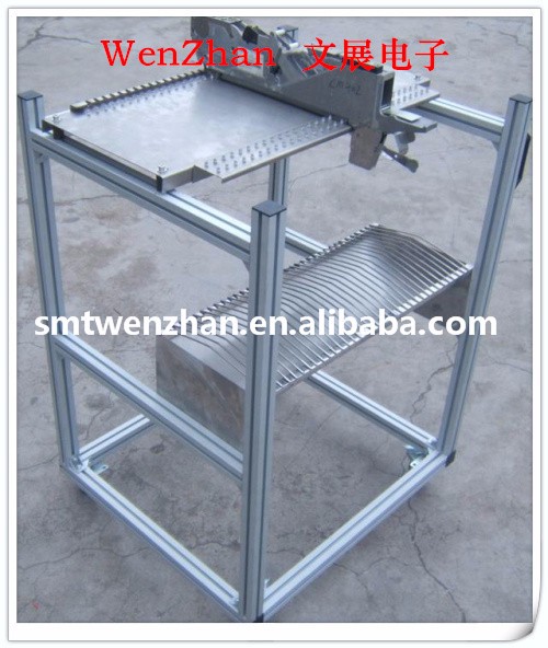 Cor de prata dos carros do alimentador de PANASERT CM402 CM602 SMT de aço inoxidável