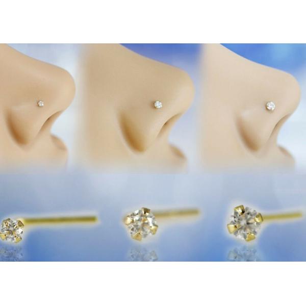 nez de l'or 18K de 1.25-3.0mm perçant l'ODM d'OEM avec la pierre naturelle