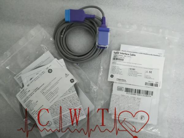 SPO2 cabo de interface de borracha, cabos do equipamento médico de 3M 10FT
