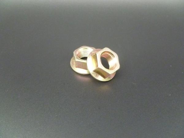 DIN6923 Flange nut DIN EN 1661 ISO 4161 Yellow Zinc Plated M3-m48 Size range Grade 4.8-12.8