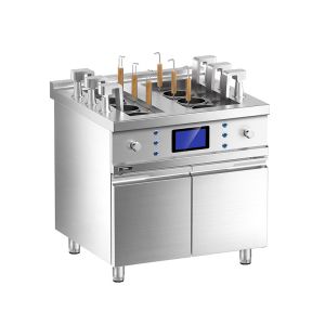 Floor Western Induction Automatic Lift Noodle Cooker with Cabinet