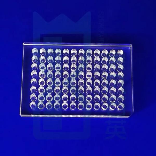 96 Well Quartz Glass Hemagglutination Plate Microplate 96microwell Plats Fused Quartz Plate Quartz Glass Sheet