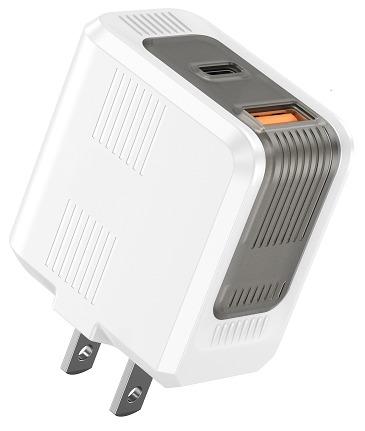 20W A+C充電器 AC100 - 240V入力、最大20W出力 軽量ポータブル4-in-1急速充電アダプター