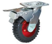 Heavy Duty Cast Iron Rubber Castors 8 Inch