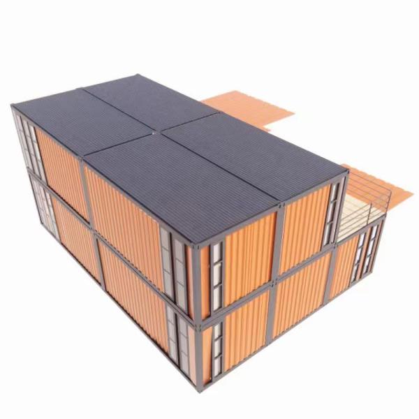 Aluminum Alloy Windows and 50/75/100mm Wave Sandwich Panel Luxury Prefabricated Houses with Toilet