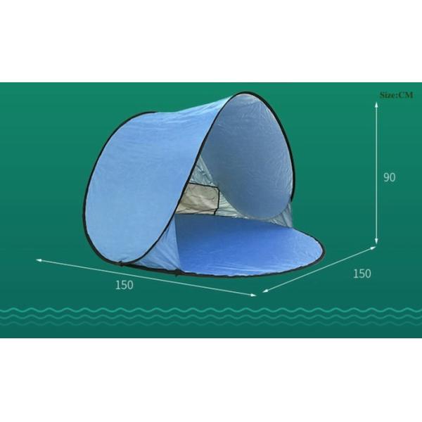 150*150*90CM Outdoor Waterproof Pop Up Canopy Tent Sunproof Silver Coated 190T Polyester Automatic Beach Shelter