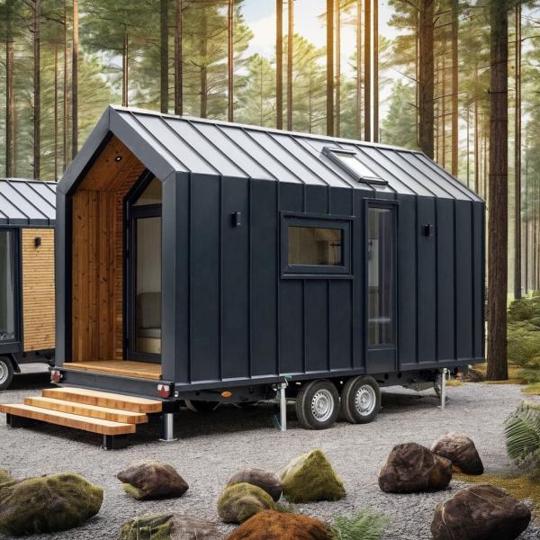 Modern Design Prefab House Wall 75mm Wave Sandwich Panel 20ft Foldable Container House on Wheels