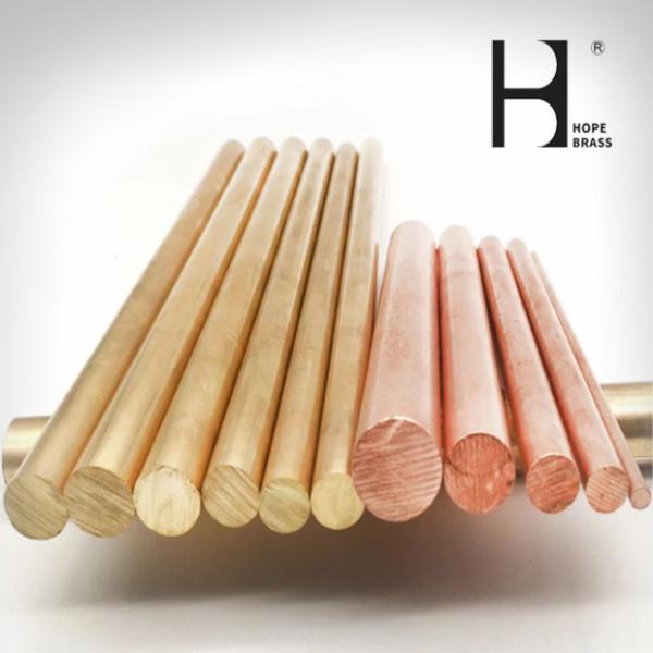 Smooth Surface 1000mm Length Shining Brass Rods C3800 For Decoration