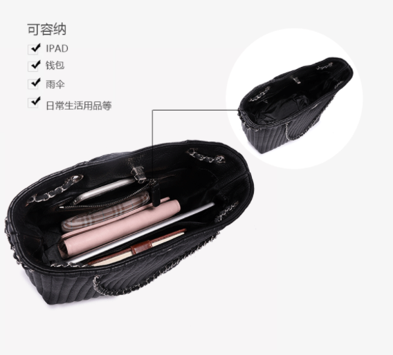 Sheepskin Bucket Womens Shoulder Handbags , Fashionable Skew Across Chain Bag