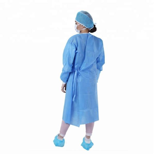 Round Neck design PPE Disposable Gown , Disposable Lab Coats Non Toxic
