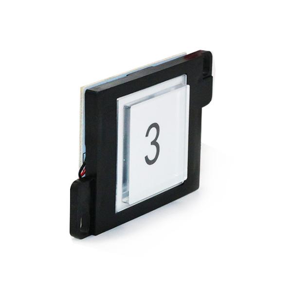 O elevador leve branco azul vermelho de Touchless da tecla acrílica PODA a parte externa do painel do botão