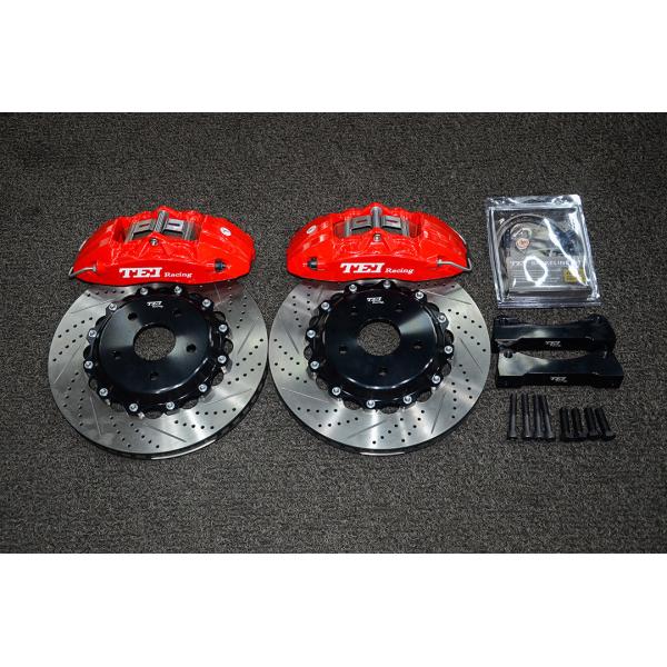 Четыре поршня TEI Racing Большой тормозный комплект для Toyota RAV4 Переднее колесо 18-дюймовое колесо