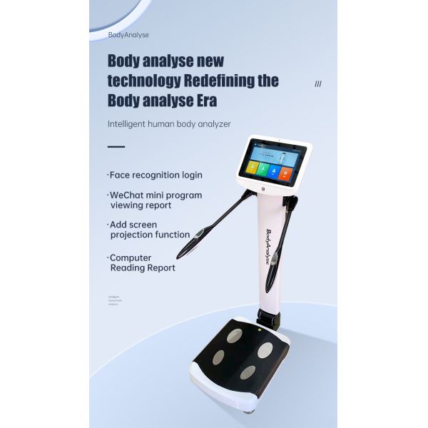 Hand Foot Electrodes 8 Point Multi Language QR Code Sharing Body Analyzer Machine