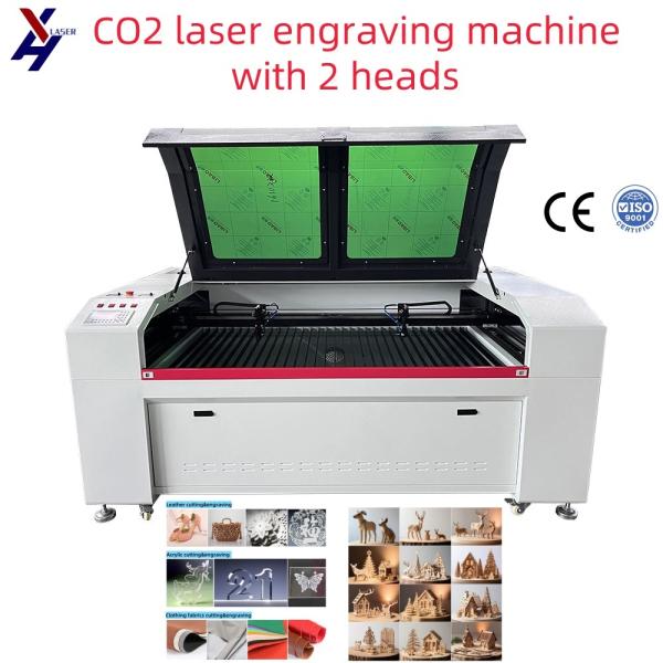 1600*1000mm 100W 150W CO2 Laser Cutter with Double Heads 4 Heads for Wood Acrylic Rubber