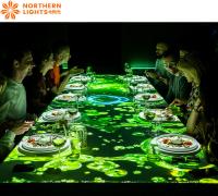 Sistema de Projeção Interativa 3D Holográfico de Grande Ecrã Imersivo para Restaurante