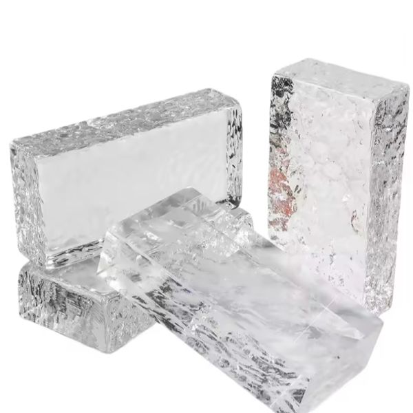 Ultra White High Transparency Low Iron Toughened Glass Brick Modern Engineering
