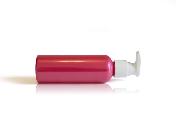 Pink PET Plastic Containers For Hair Products Labeling Surface 10.14fl.OZ/300ml
