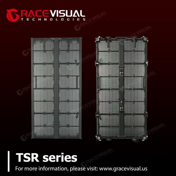 TSRシリーズ P3.9-7.8mm 屋外用透明LEDディスプレイ、レンタルビジネスやイベント向け7680Hz高リフレッシュレート