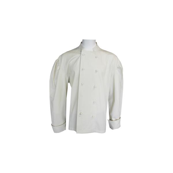 240GSM Chef Uniform Work Wear Polyester 65% Cotton 35% White Coat