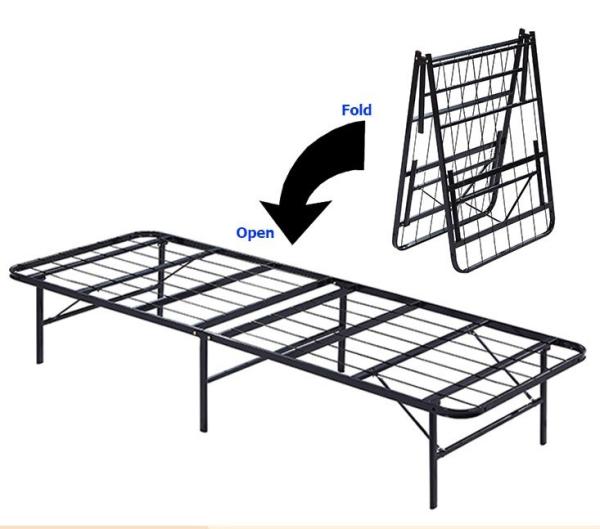 Bedroom Furniture Design Iron Frame Double Bed for Simple Family and Hotel Apartment
